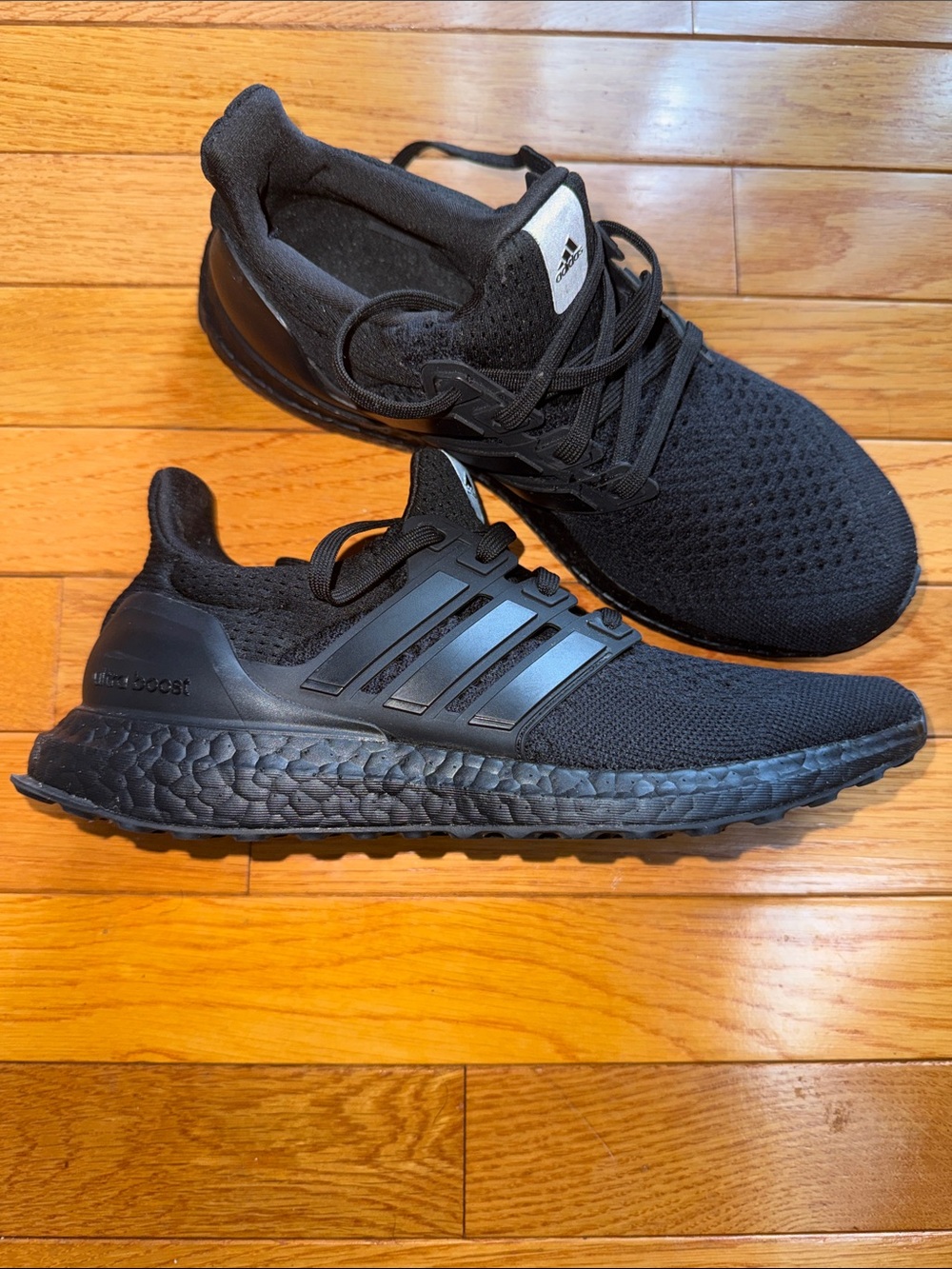 Adidas Ultraboost Black Knit Athletic Running Sneakers